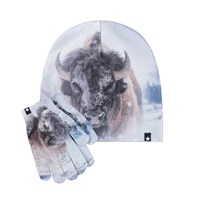 Molo Hue/handske sæt Kaya Dyreprint Str S/M 1
