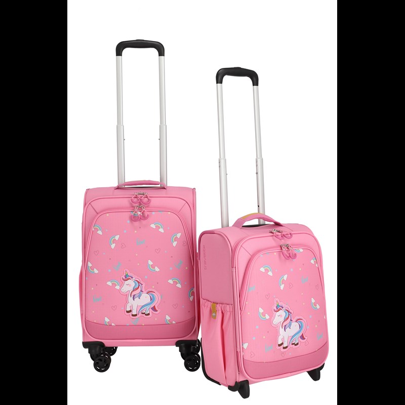 travelite Børnekuffert Unicorn Pink Str S 12