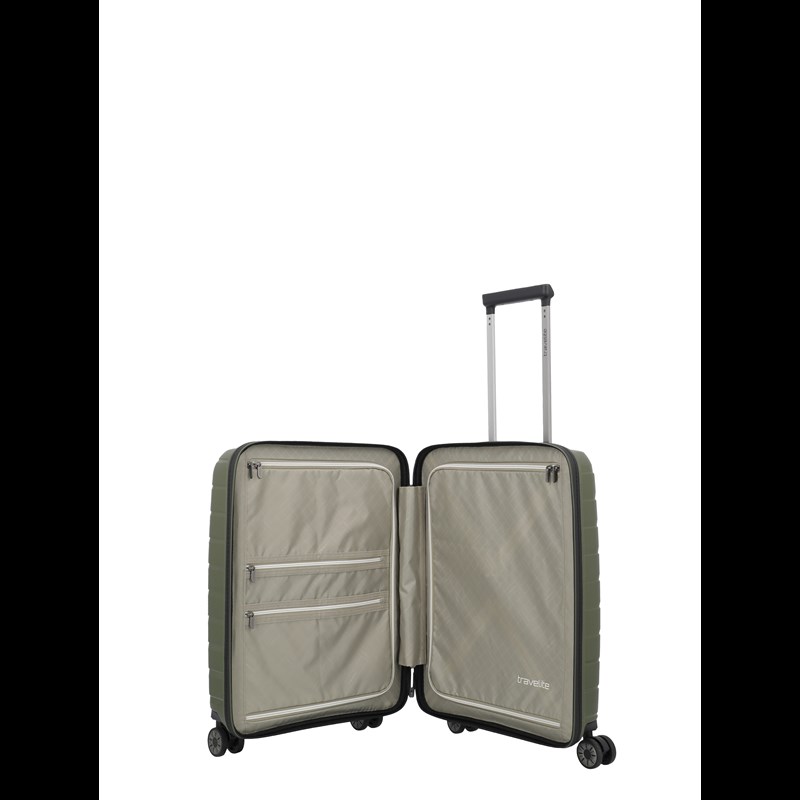 travelite Kuffert Airbase med frontlomme Oliven Grøn 55 Cm 6