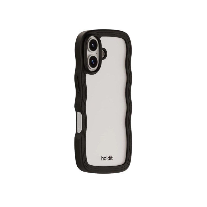 Holdit Mobilcover Wavy Sort Iphone 16 Plus 3