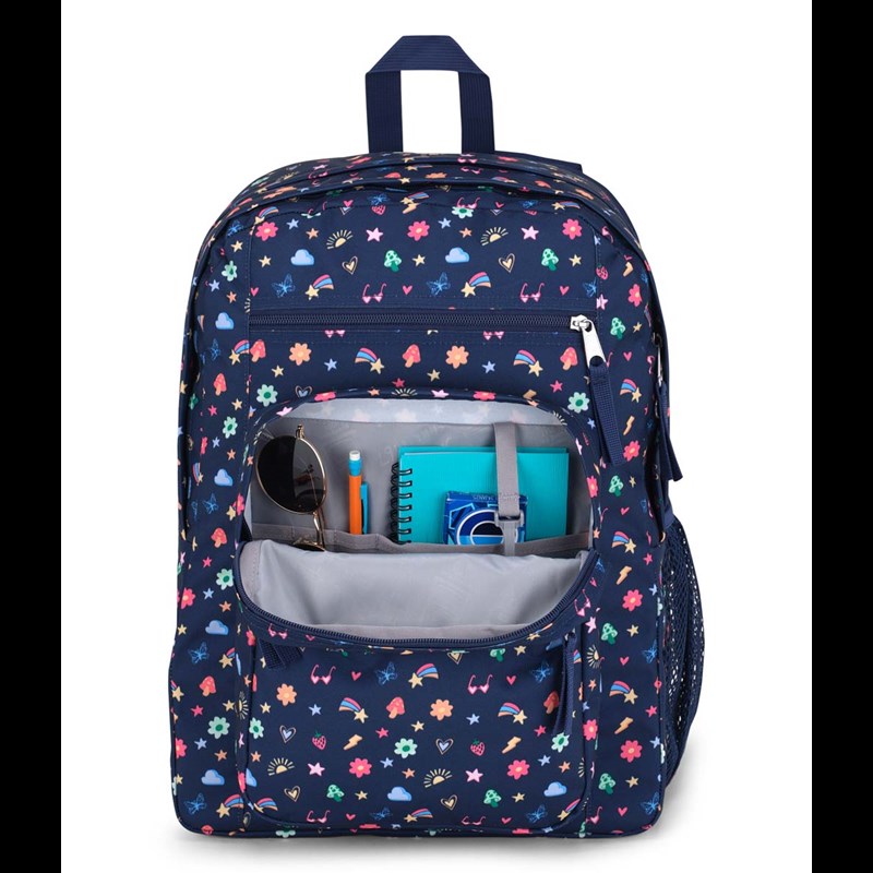 JanSport Ryggsäck Big Student Svart med mönster 15" 5