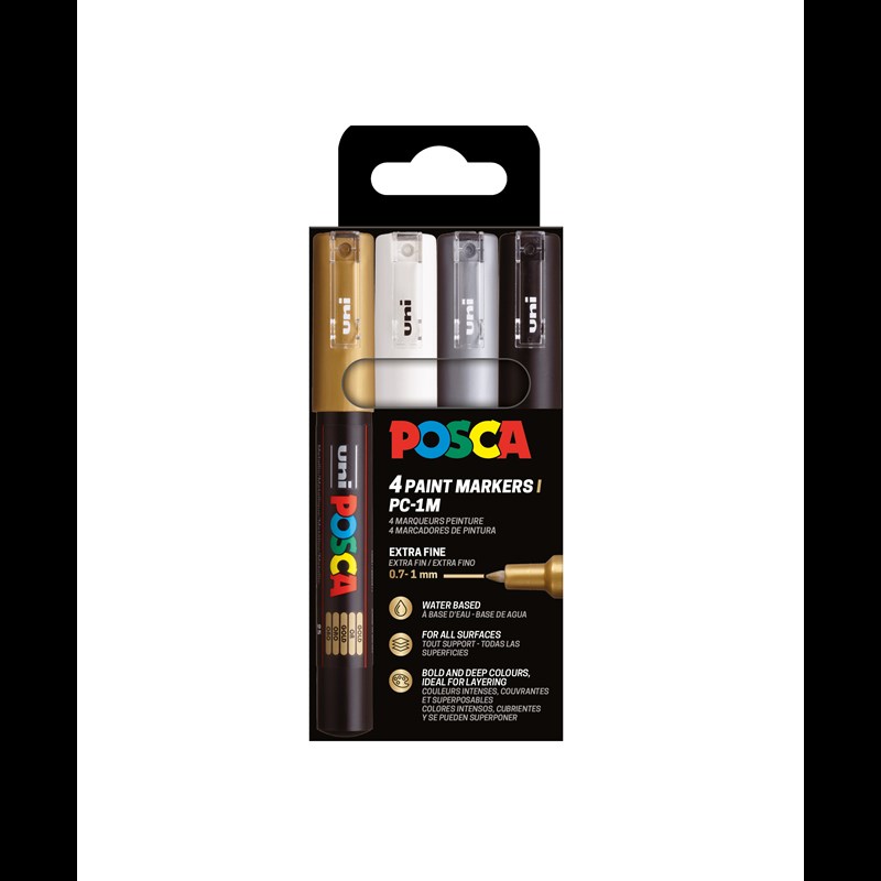 POSCA Pennor POSCA PC-1M 4-pack Multi