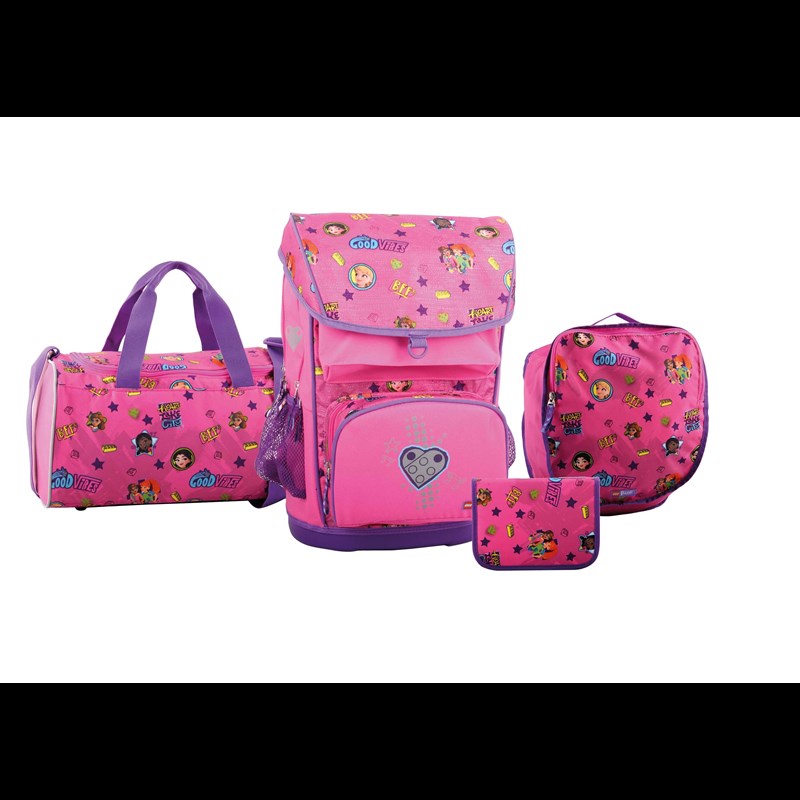 LEGO Bags Skoletaske Maxi Friends Pink mønstret 1