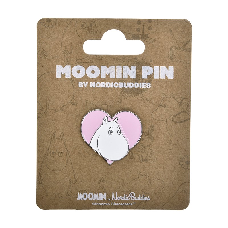 Nordic Buddies Brosch Pin Mumintrollet Hjärter 1