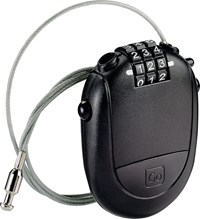 Go Travel Hængelås Retractable Cable Sort 1