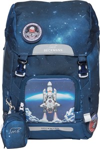 Beckmann Skolväska Classic Maxi Space Blå med rymd 1