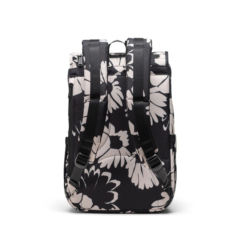 Herschel Rygsæk Little America Mid Sort/med blomster 3