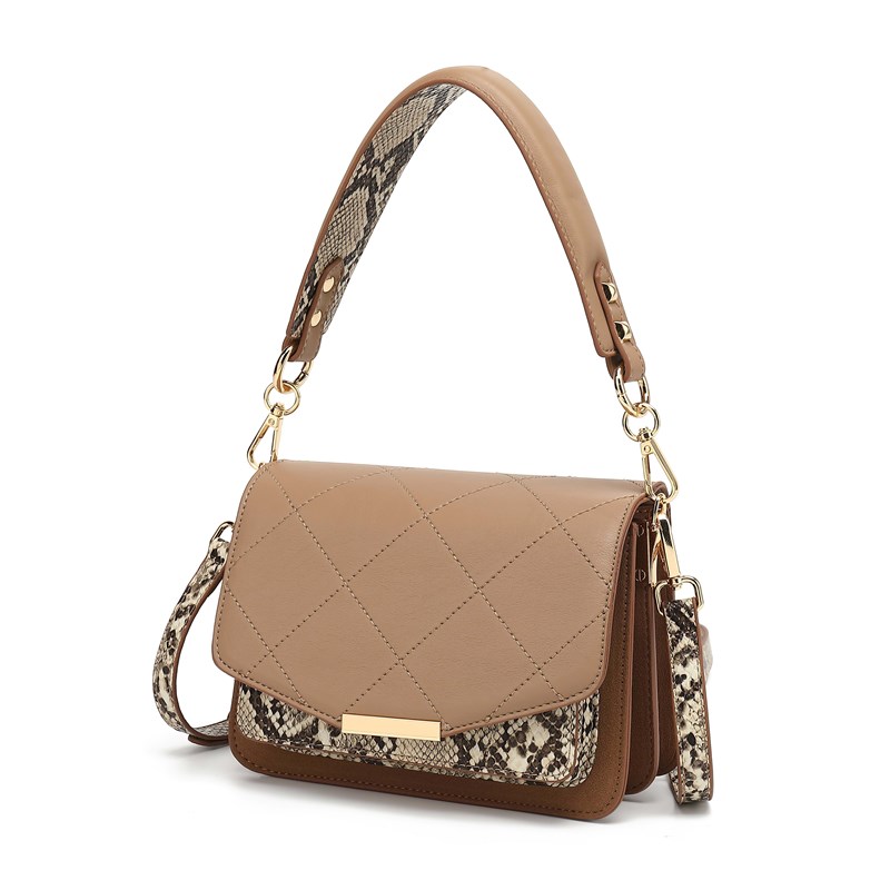 Noella Crossbody Blanca M Snake Camel 2