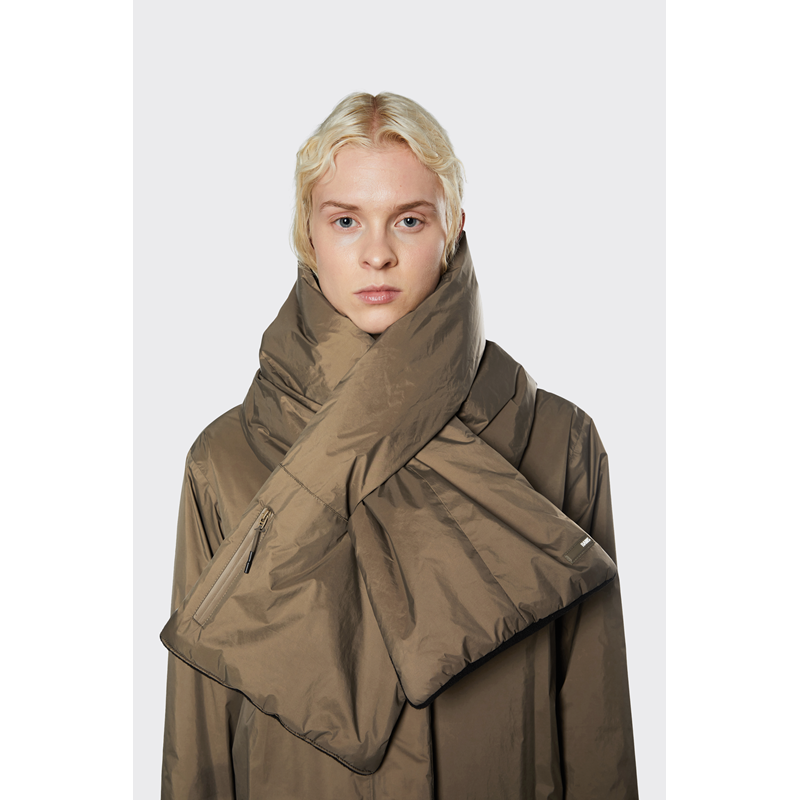 RAINS Tørklæde Padded Nylon Scarf M. Brun 5