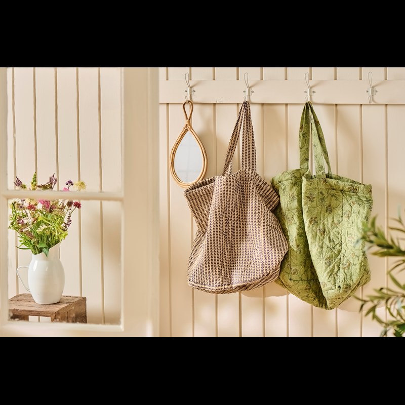 Ib Laursen Shopper Quiltet Grøn mønster 3