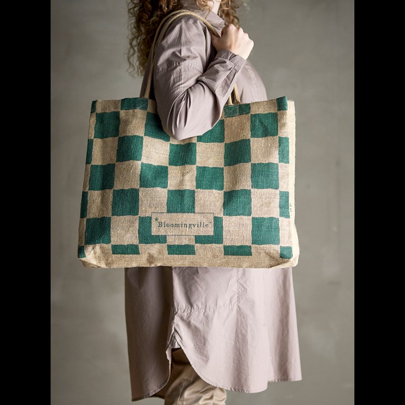 Bloomingville Indkøbsnet Bergamo Beige/grøn 4