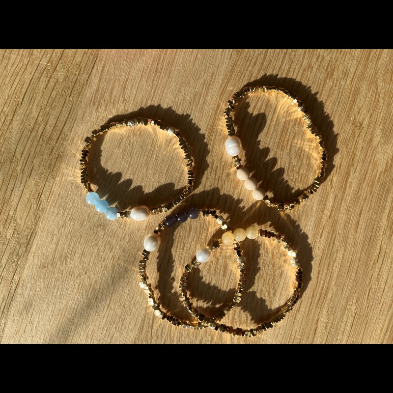 Conmé Armbånd Frida Pearl Gul 5