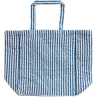 Ib Laursen Shopper Quiltet Blå rand 1