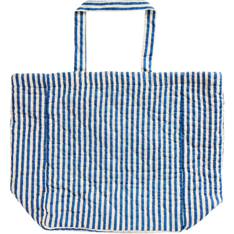 Ib Laursen Shopper Quiltet Blå rand 1
