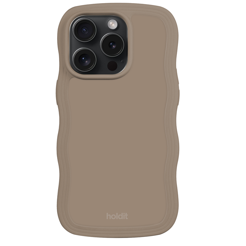 Holdit Mobilfodral Wavy Mocca Brun iPhone 14 Pro 1