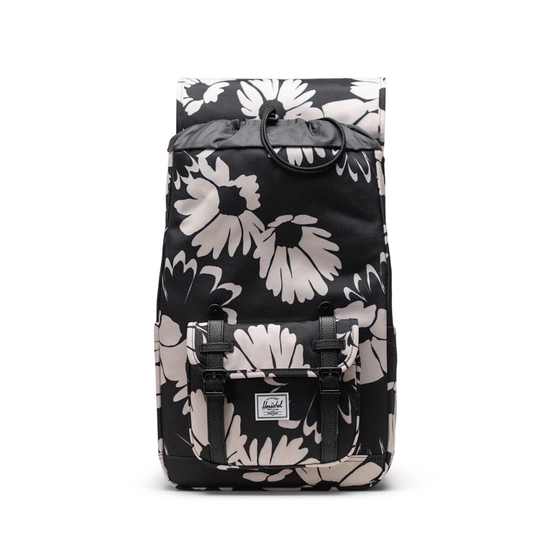 Herschel Rygsæk Little America Mid Sort/med blomster 4