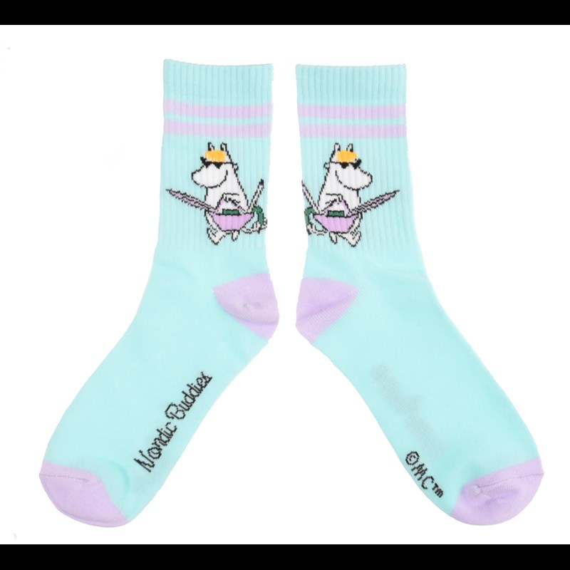 Nordic Buddies Damstrumpor Mumin Retro Turkos Str. 38-42 2