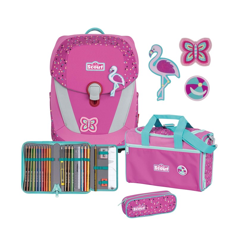 Scout Skoletaskesæt Sunny IIFlamingo Pink 1