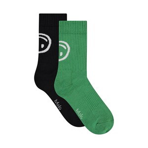 Molo Strømper Norman 2-pak Sort/Grøn