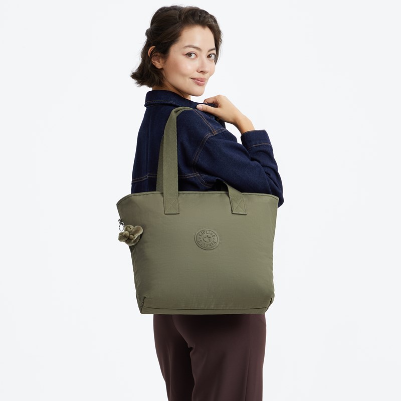 Kipling Shopper Anina Tote Medium Armégrön 5