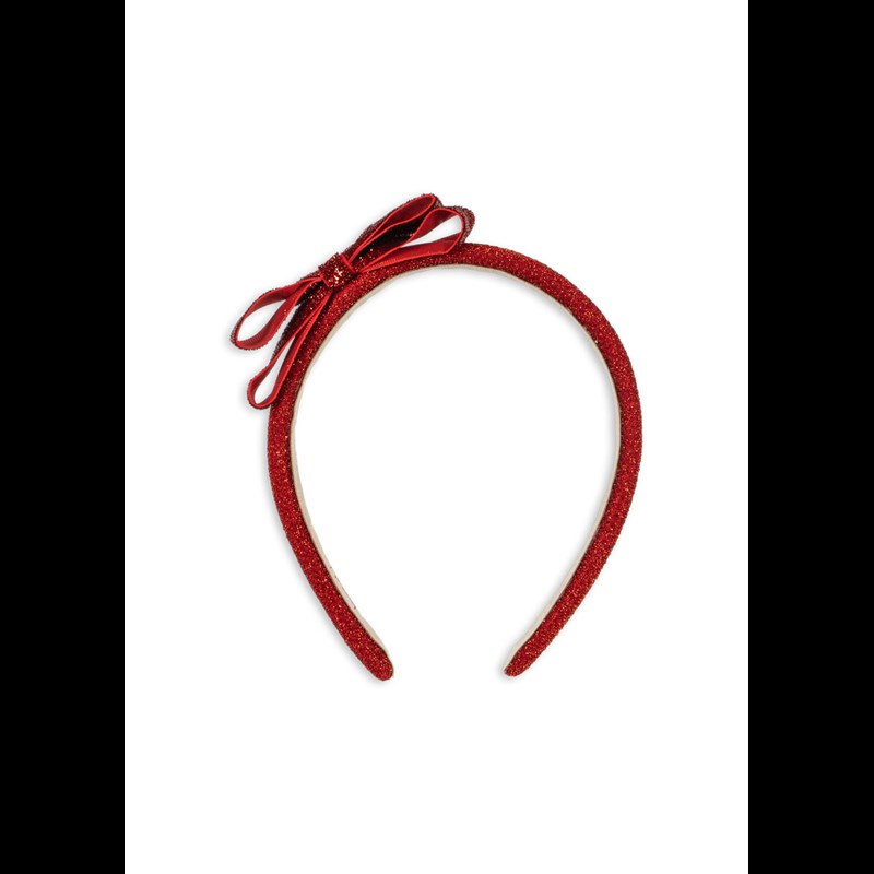 Konges Sløjd Hårband Velour Rosett Röd 3