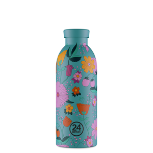 24Bottles Termosflaska Clima Bottle Blå med blomma