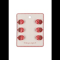 Konges Sløjd Hårklemmer 6-pak Mini Fraise Rød 1