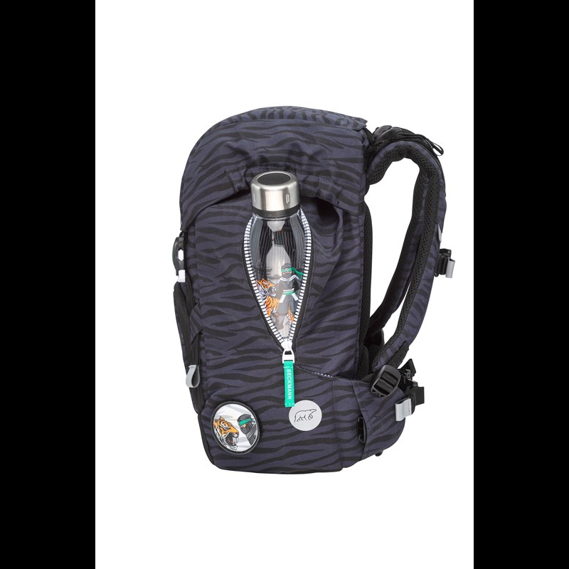 Beckmann Skoletaske Classic Ninja Tiger Sort m/mønster 4