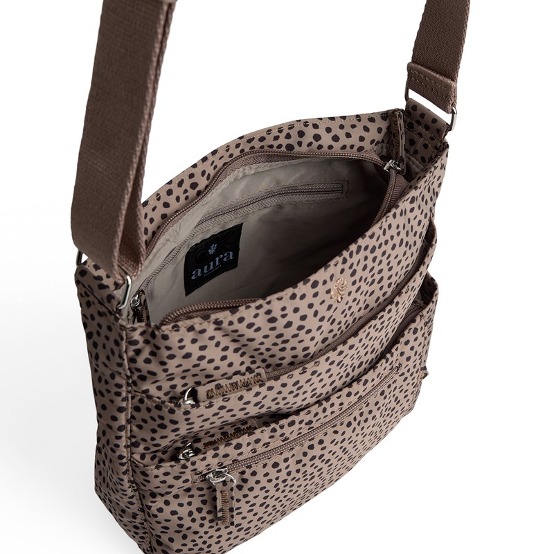 Aura Crossbody Bari Recycled Taupe/Svart 6