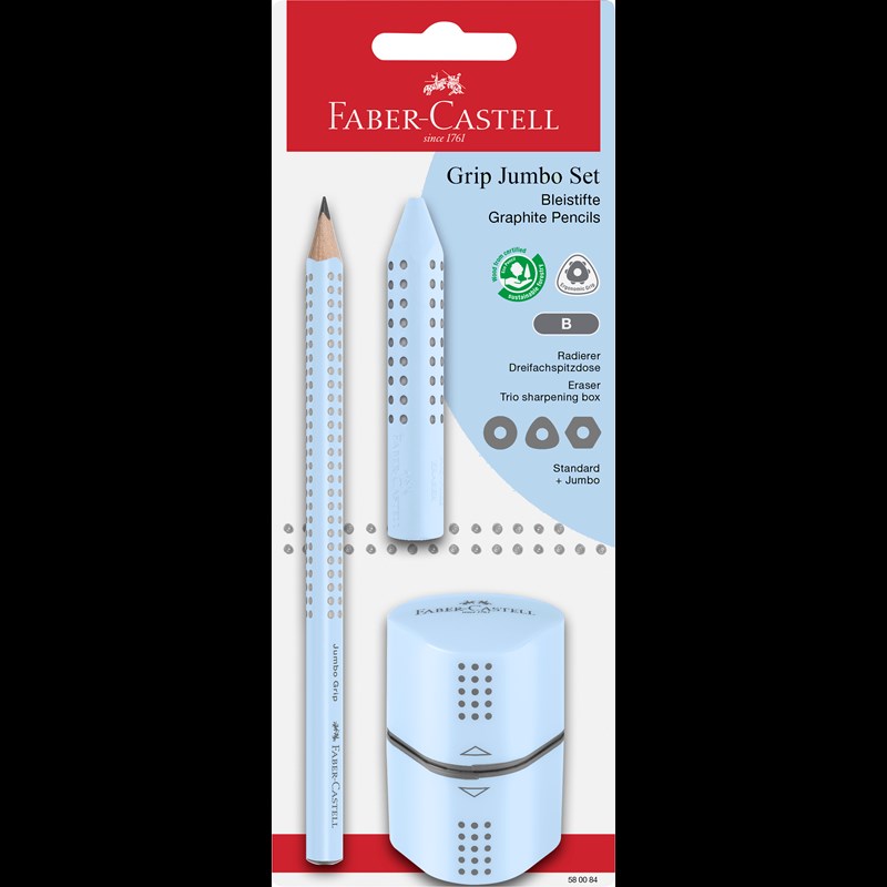 Faber-Castell Jumbo Grip Trio Ljusblå 1