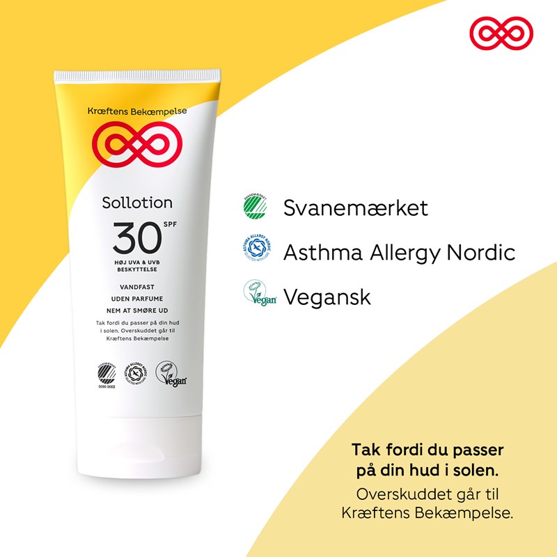 Kræftens Bekæmpelse Sollotion SPF30 Hvid 7