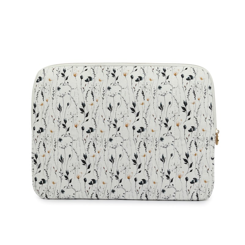 Conmé Computer Sleeve Watercolor Flo Vit blomning 13" 3
