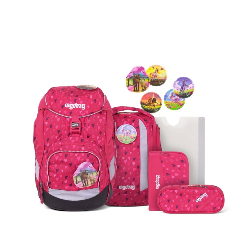 Ergobag Skoletaskesæt Pack Mørk Rosa 1