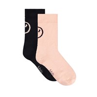 Molo Strømpe Norman 2-pak Sort/Lyserød 23-26 1
