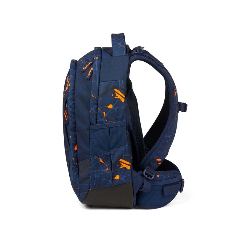Satch Skoletaske Sleek Blå/orange 7