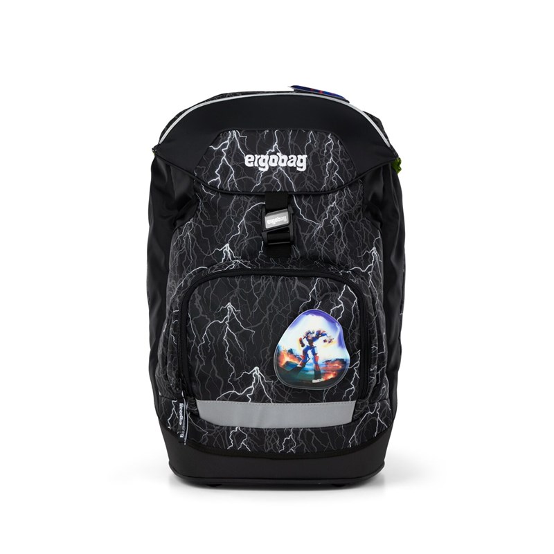 Ergobag Skolväska Prime Super Reflect Svart med mönster 1
