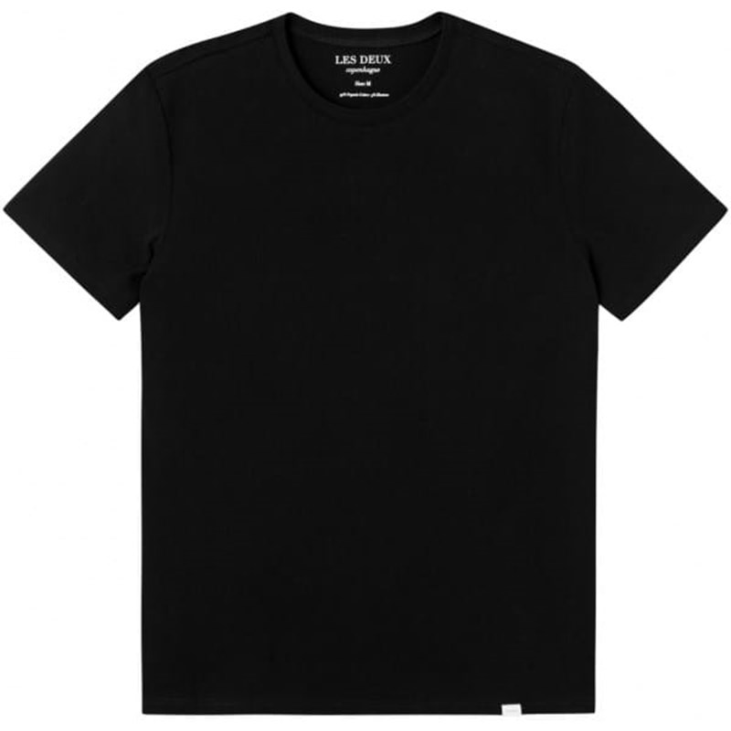 Les Deux T-Shirt Basic 2-Pack Sort Str XS 4