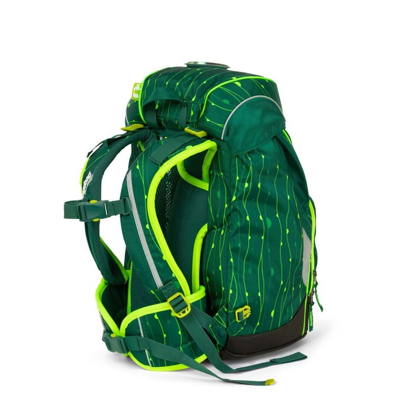 Ergobag Skoletaske Prime Lumi Edition Grøn mønster 4