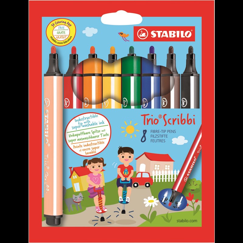 STABILO Tuscher Trio Scribbi 8-pack Multi