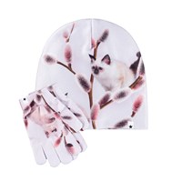 Molo Mössa/handskar set Kaya Katter Str S/M 1