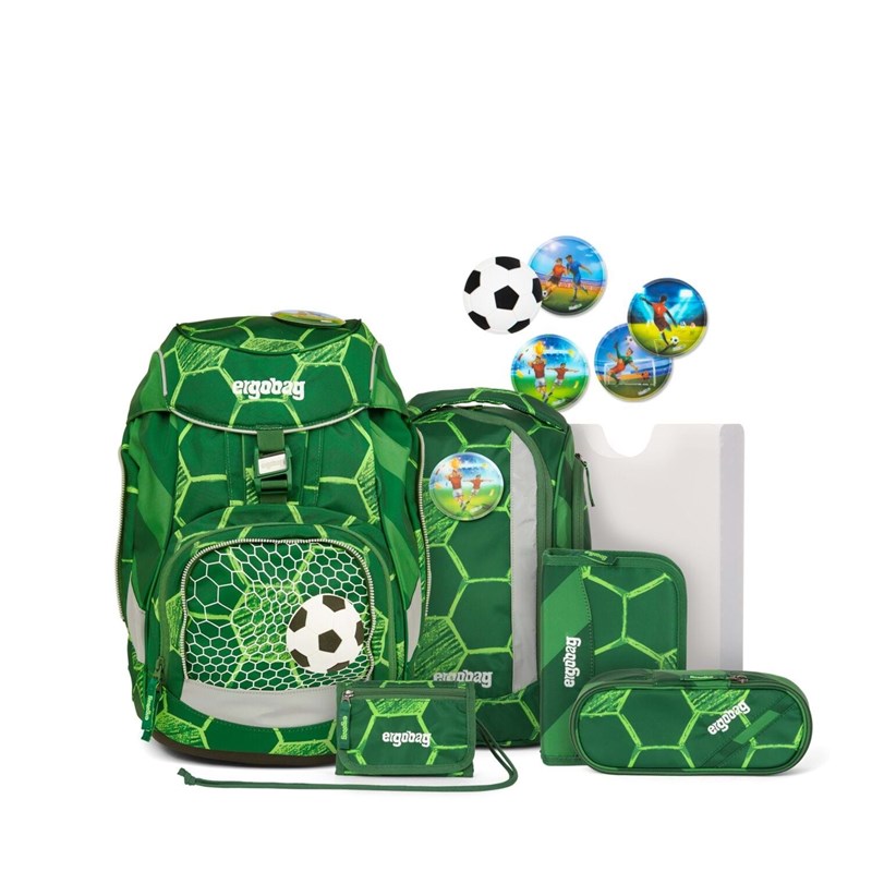 Ergobag Skoletaskesæt Pack Eco Hero Grøn mønster 1