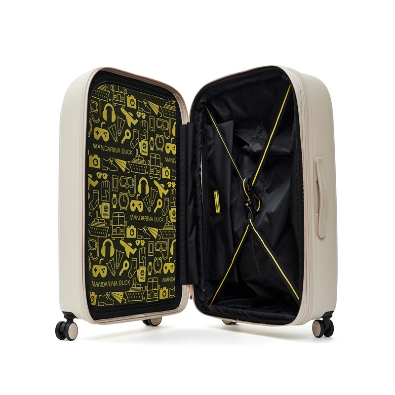 Mandarina Duck Kuffert Logoduck Grå/hvid 75 Cm 4