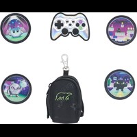 Beckmann Miniryggsäck buttons Pixel Svart