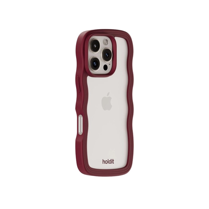 Holdit Mobilcover Wavy Bordeaux Iphone 16 Pro Max 3