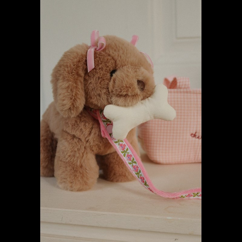 Konges Sløjd Bamsehund Maude Pink Check Rosa 5