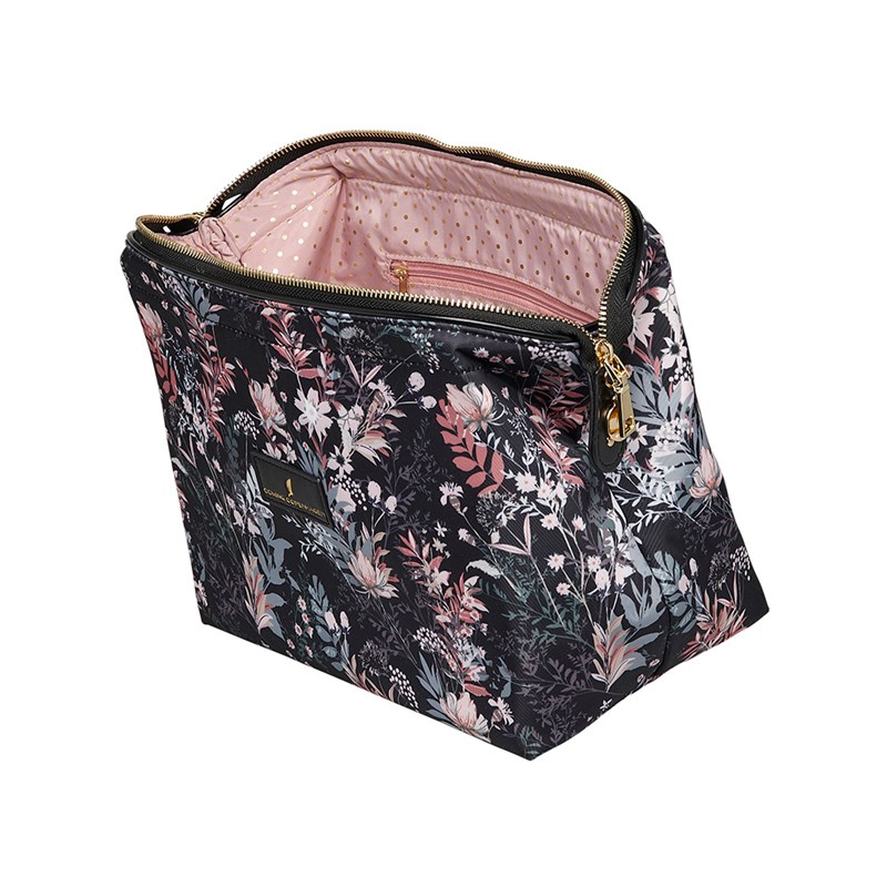 Coming Copenhagen Necessär Mia Stor Svart/med blommor 2