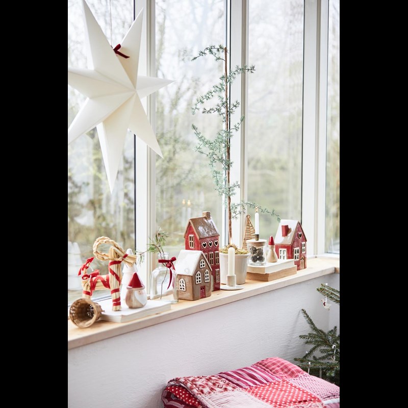 Ib Laursen Fyrfadsstage Hus Stillenat Brun/rød 4