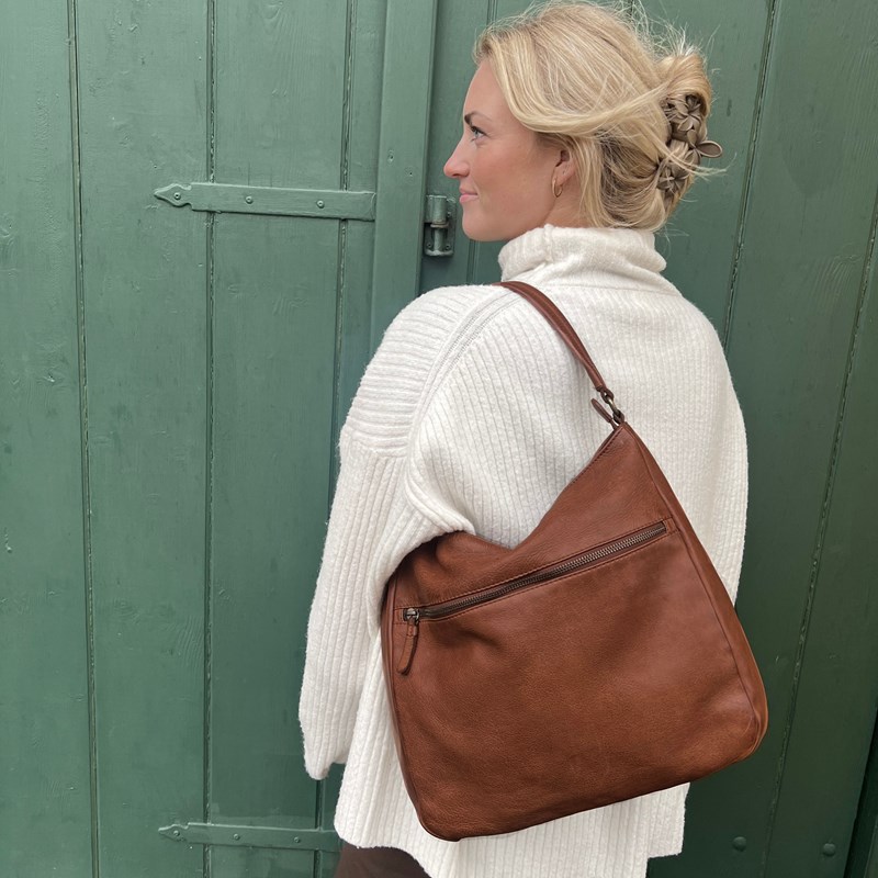 Aura Skuldertaske Salma  Cognac 2