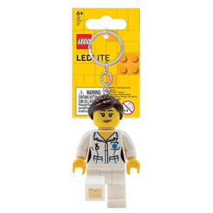 LEGO Bags Nøglering m/ LED Sygeplejerske Mint/hvid