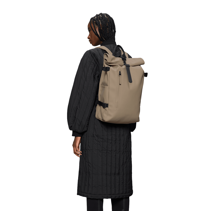 RAINS Rygsæk Rolltop L W3 Beige 2